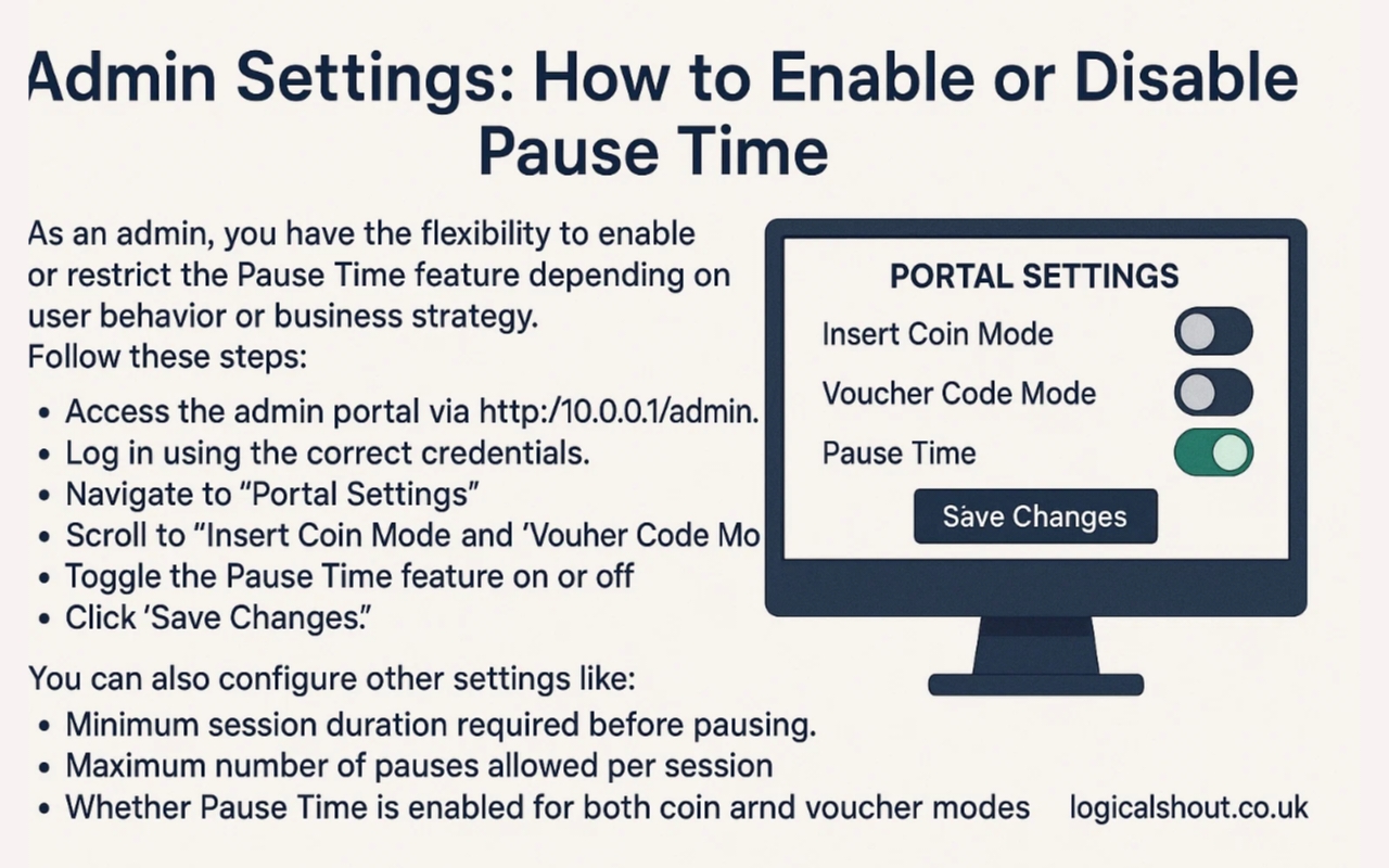 Admin Settings: How to Enable or Disable Pause Time